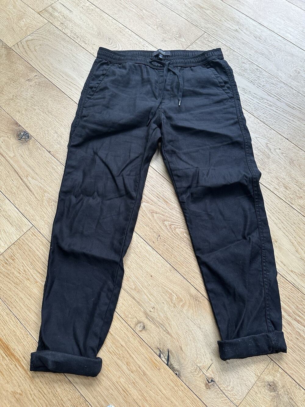 Hudson Linen-Blend Drawstring Pants Black Size XS NWOT